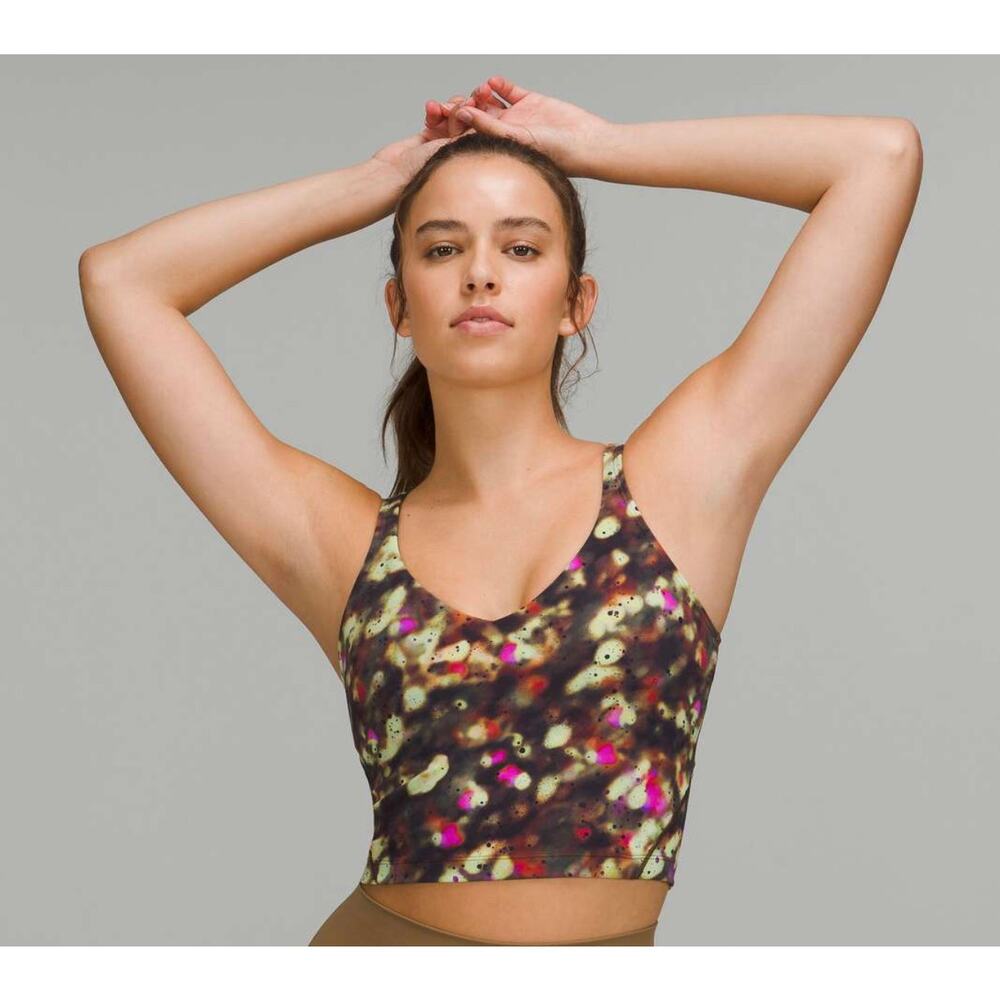 Lululemon Women's Align Crop Tank Top Soft Focus‎ Splatter Multi Stretch Size 2